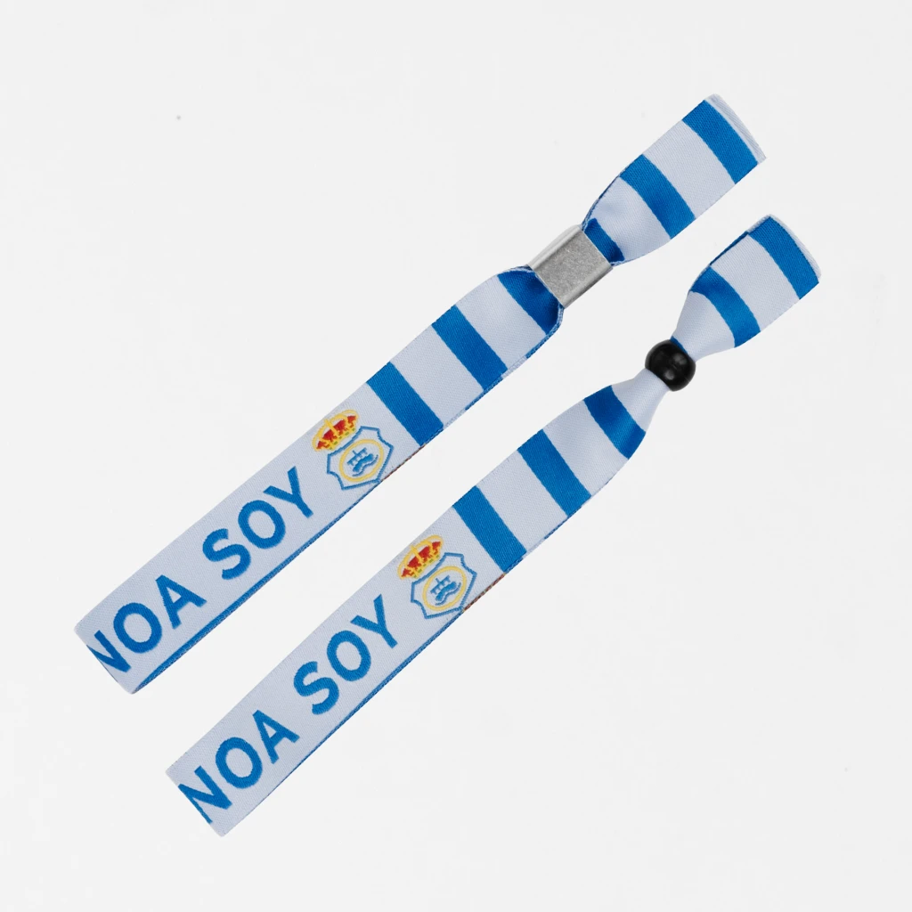 Pulseras de tela personalizadas baratas personalizado con logo de empresa - Wyapromo