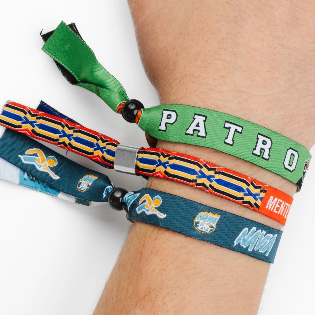 Pulseras de tela bordadas personalizadas baratas - Vista 3