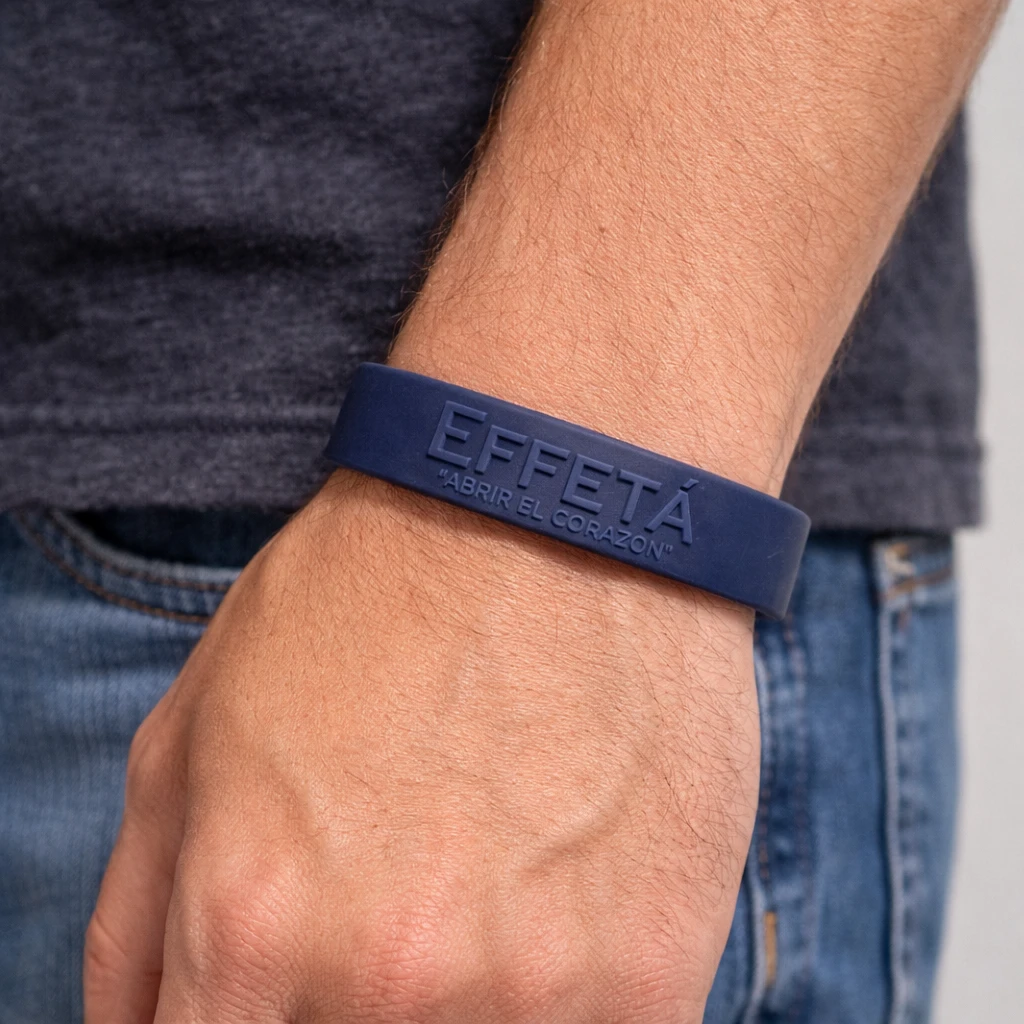 Pulsera de silicona personalizadas sobre relieve - Vista 2