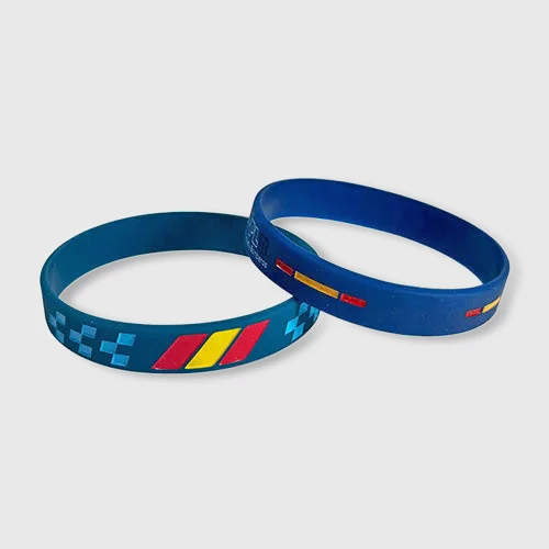 Pulseras de silicona personalizadas bajo relieve con color - Vista 3